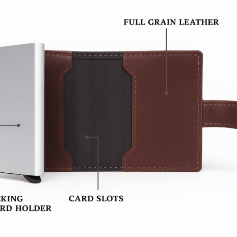 Jkel Rfid Pop Up Wallet Brown.           S-6/Brn - Image 3