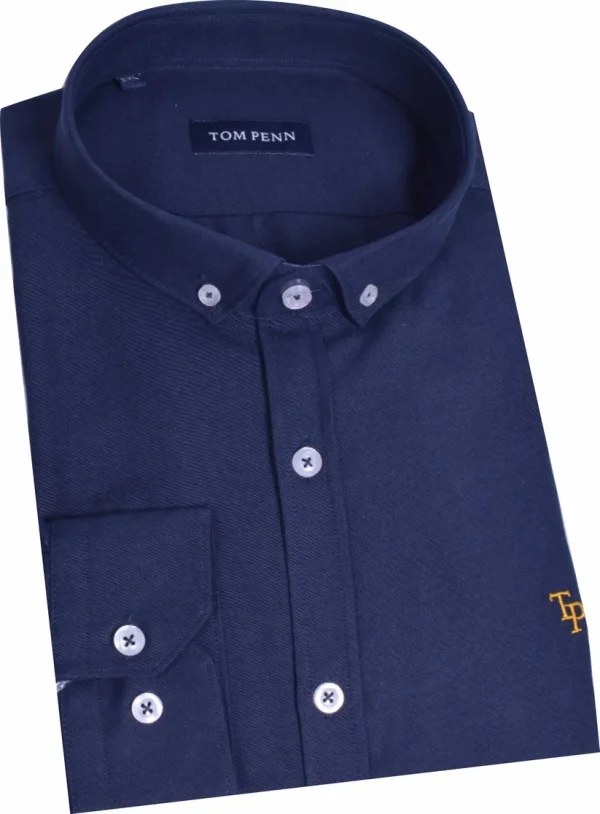 Tom Penn Oxford Shirt Navy.        Tpp330/Nvy - Image 2