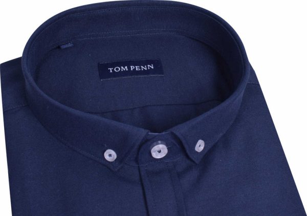 Tom Penn Oxford Shirt Navy.        Tpp330/Nvy - Image 3