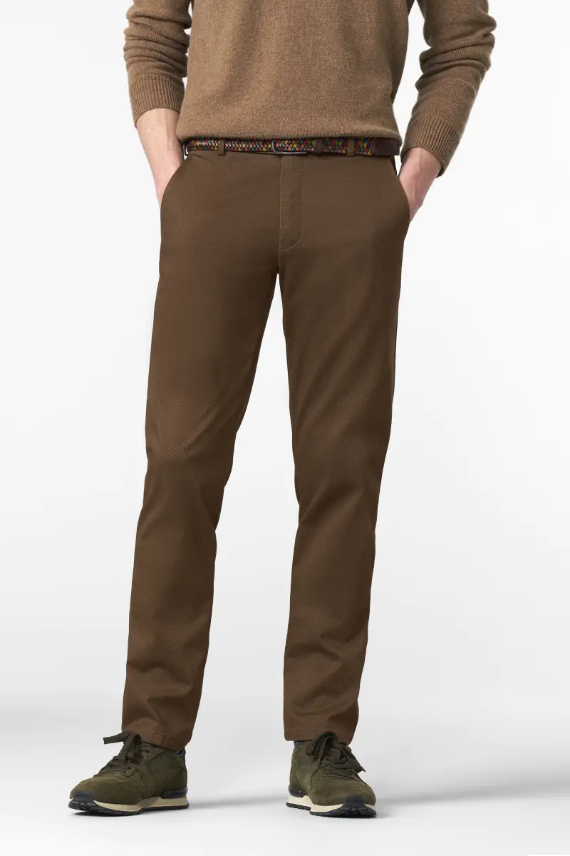 Meyer Oslo Stretch Cotton Slacks Cognac. 2-5654