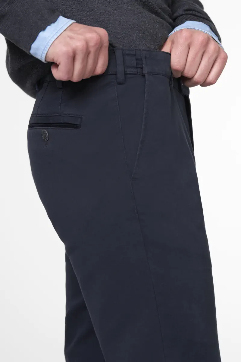 Meyer Oslo Stretch Chino Airforce.       2-5652 - Image 2