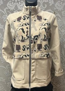 Cosy Zip Jacket Stone.            K2036
