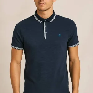Mineral Matty Jersey Polo Shirt Navy.               Ml211521/Nvy
