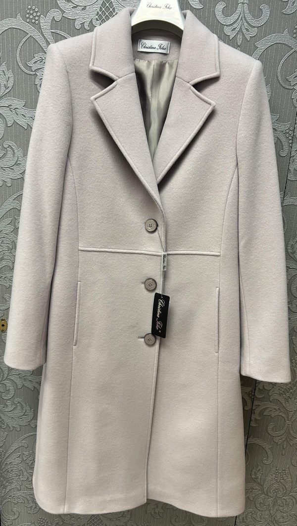 Christina Felix Wool Coat Mushroom.              589-4201