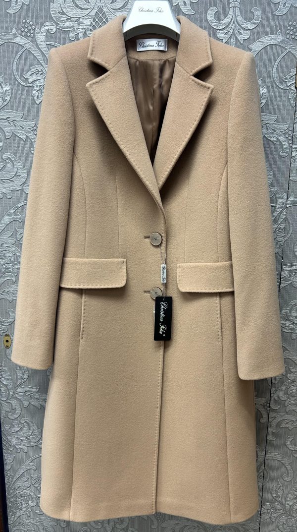 Christina Felix Wool Coat Camel.              592-4490