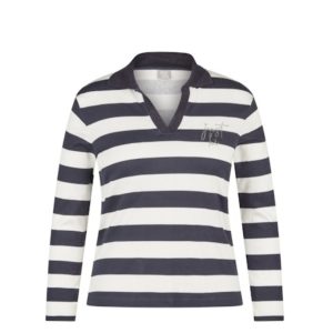 Rabe Stripe Collar Top Navy.         55-223351