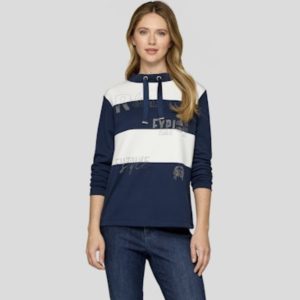 Rabe Relax Stripe Sweatshirt Navy.        55-223303