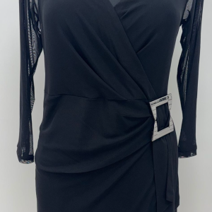 Yew Plain Buckle Dress Black.        1-4299/P Blk