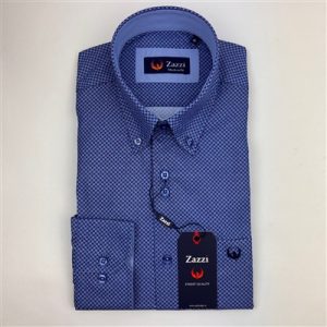 Zazzi L/S Print Shirt Blue.          05-9700