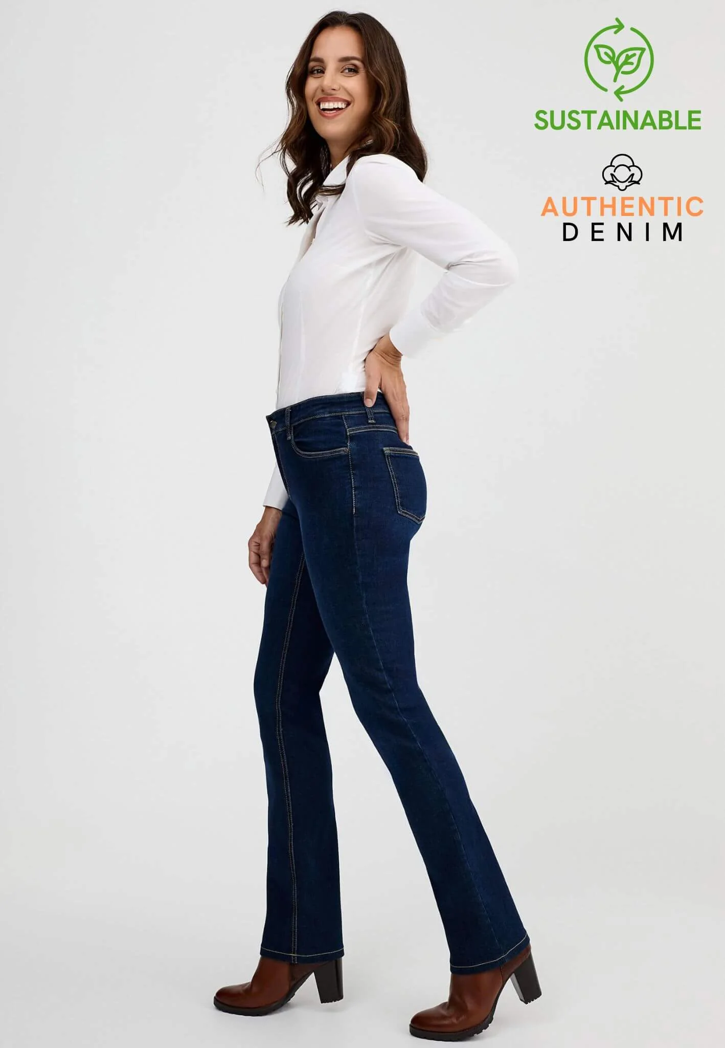 wonderjeans Bootcut Jeans Authentic Blue. Wb77347/Ab - Image 2