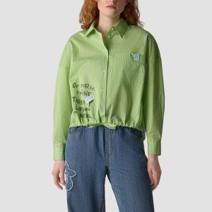 LCMT Botanical Stripe Shirt Lime. 56-614106
