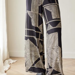 Peruzzi Geo Print Trousers Black. S26519