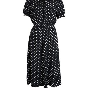 Julie Guerlande Polkadot Dress Black. 67Jg2ro100