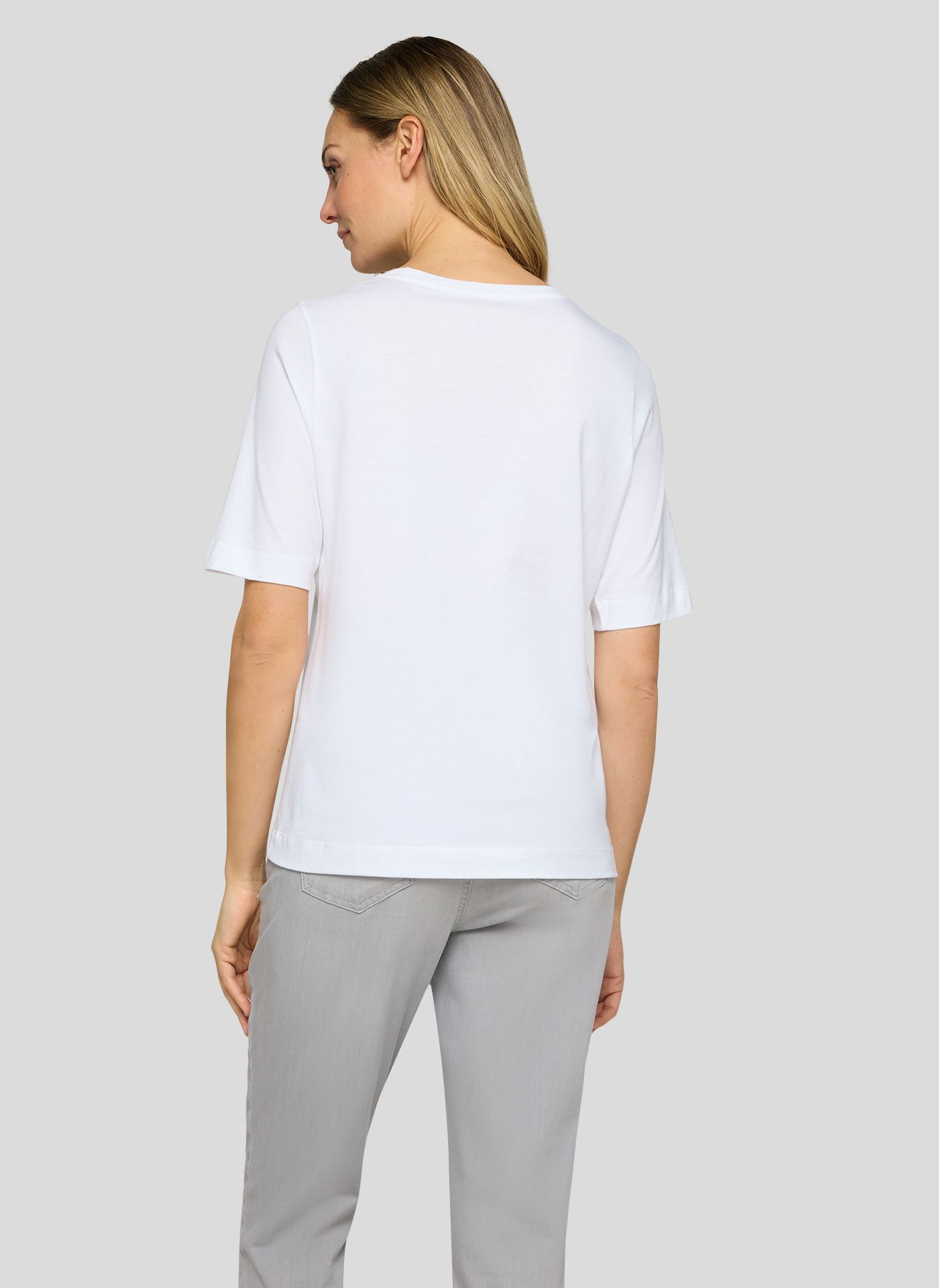 Rabe Silver Stud Plain T-Shirt White. 56-117311 - Image 4