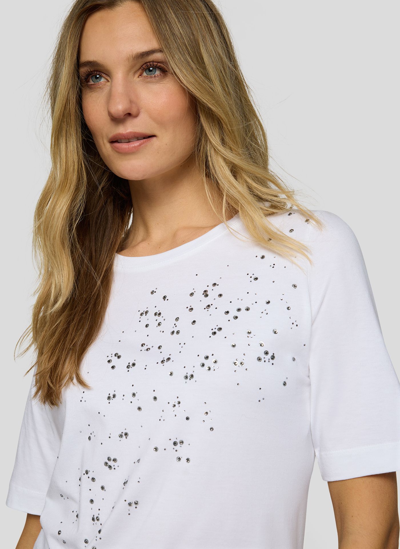 Rabe Silver Stud Plain T-Shirt White. 56-117311 - Image 3