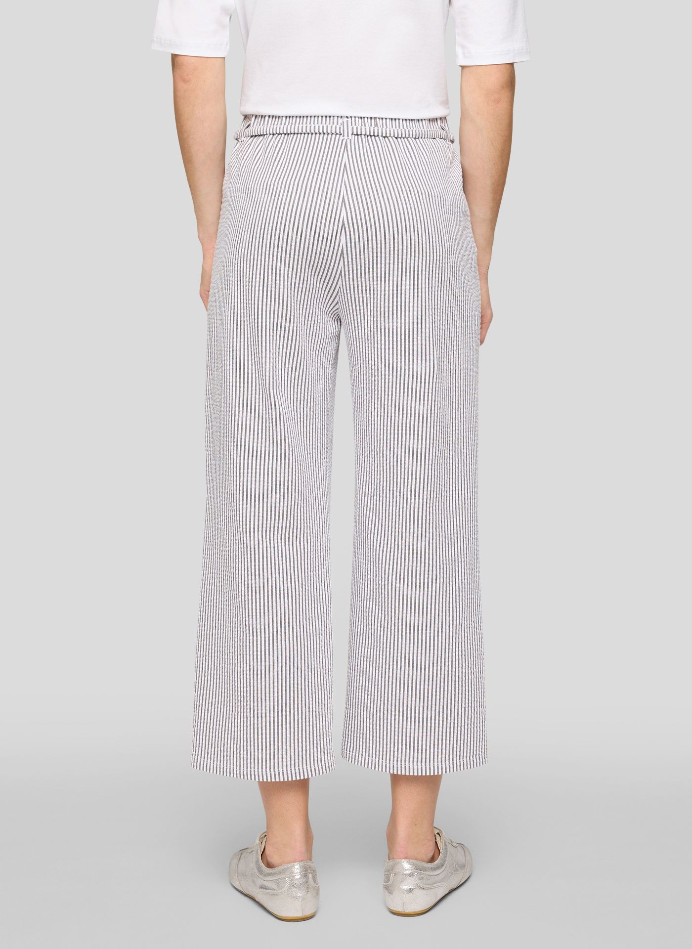 Rabe Seersucker 7/8 Trousers Grey. 56-117451 - Image 3