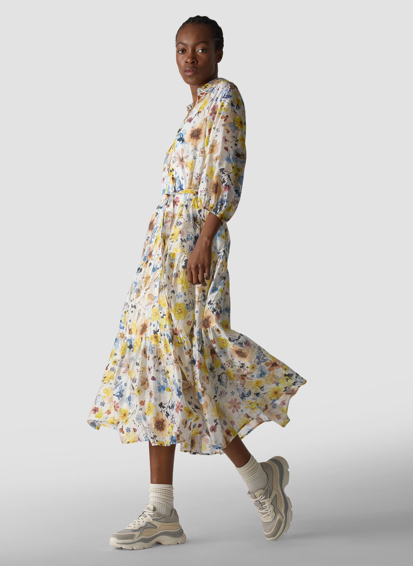 LMCT Long Floral Dress Lemon. 56-617160 - Image 3