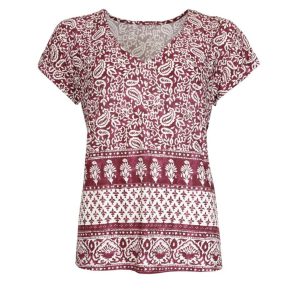 Julie Guerlande Print Top Wine. 67Jg2ts210