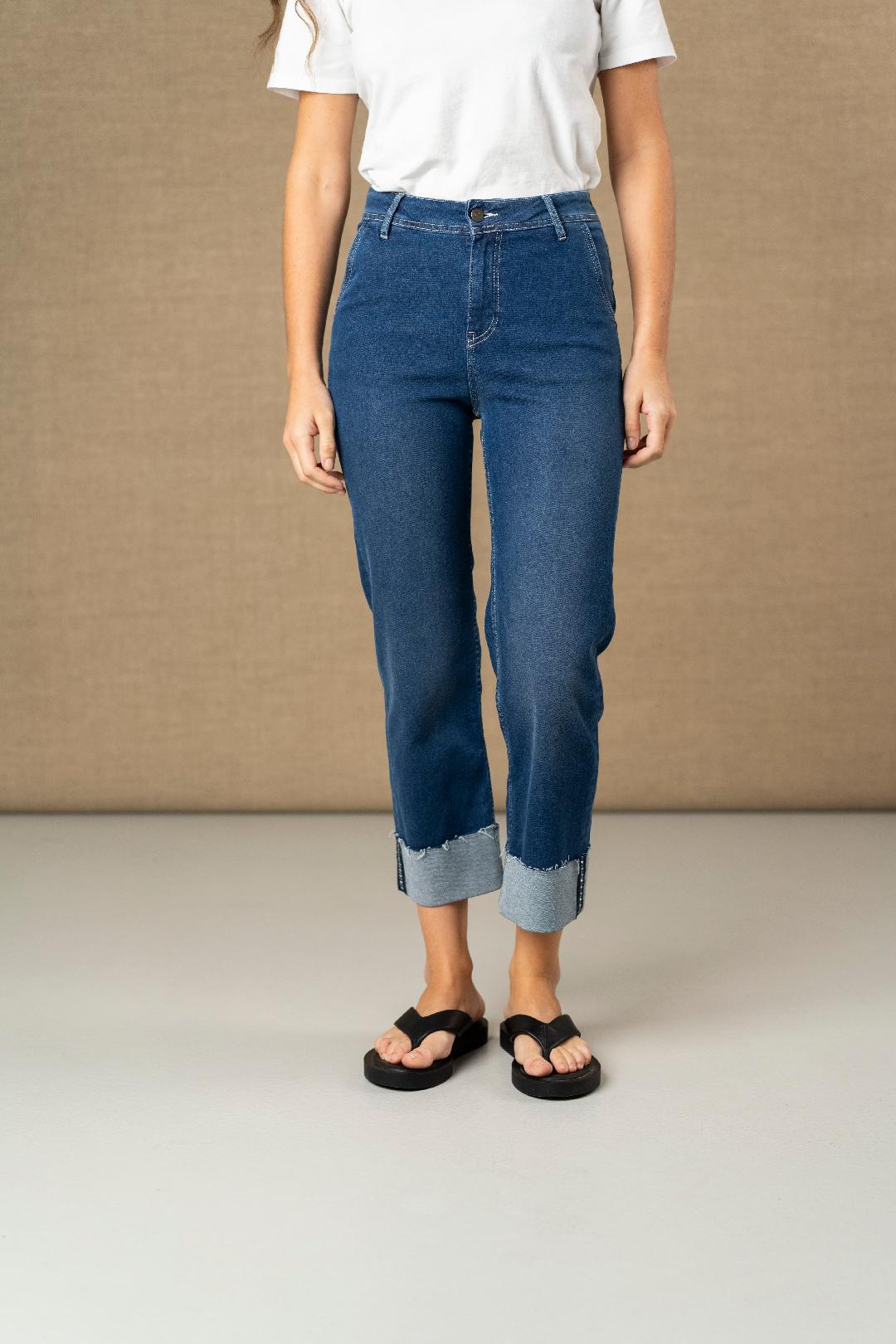 Hongo Stretch Turn Up Trousers Denim. 1W01 M100