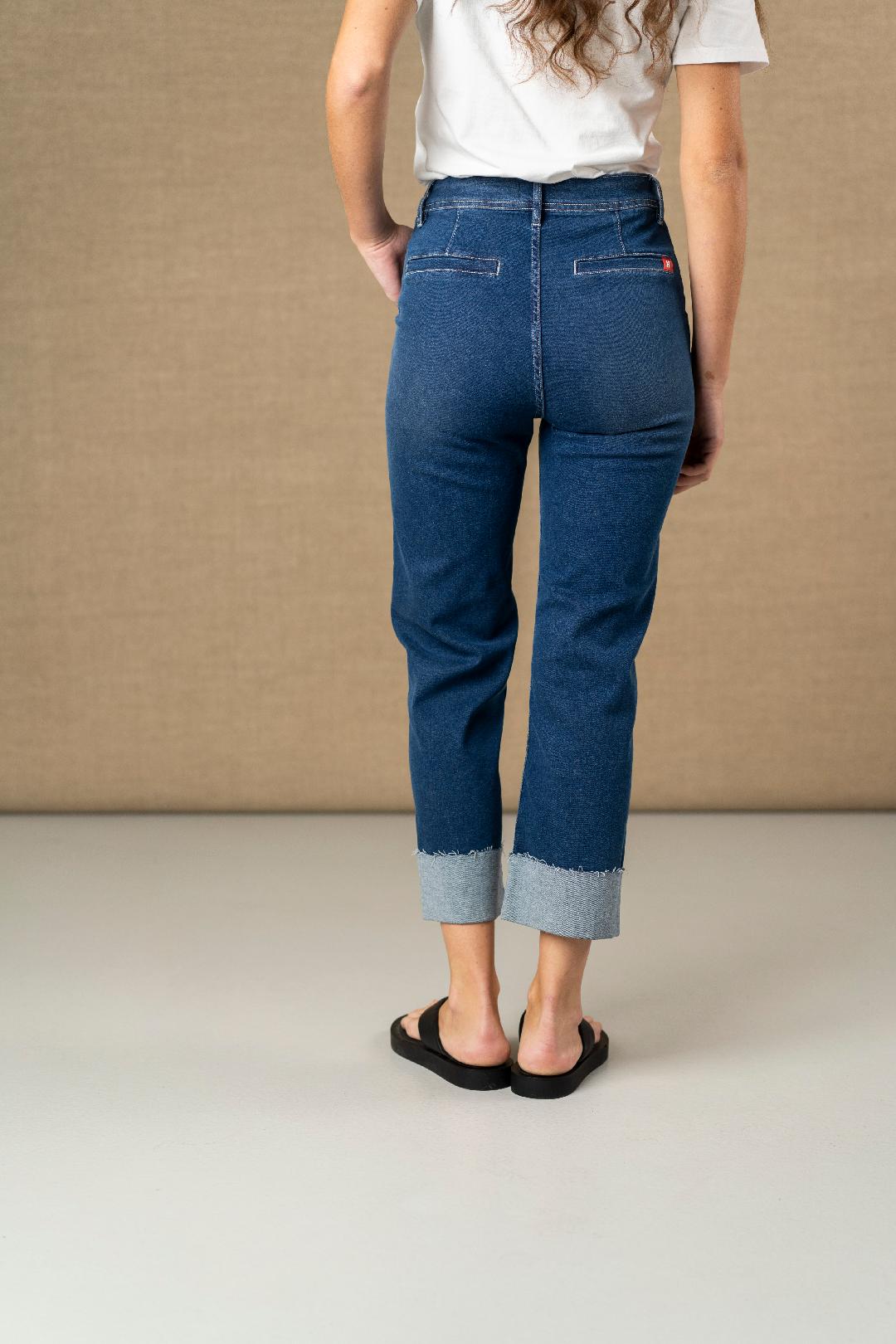 Hongo Stretch Turn Up Trousers Denim. 1W01 M100 - Image 2