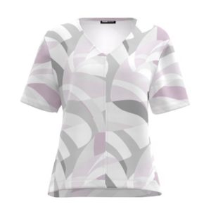 Frank Walder S/S Print Top Lavander.           602401941