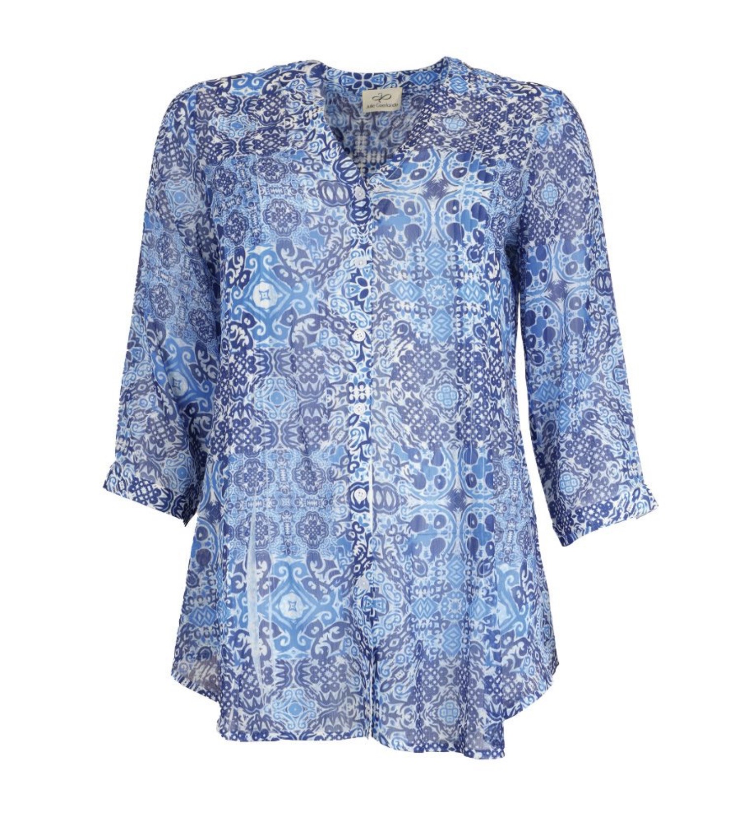 Julie Guerlande Chiffon Blouse Blue. 67Jg2ch660
