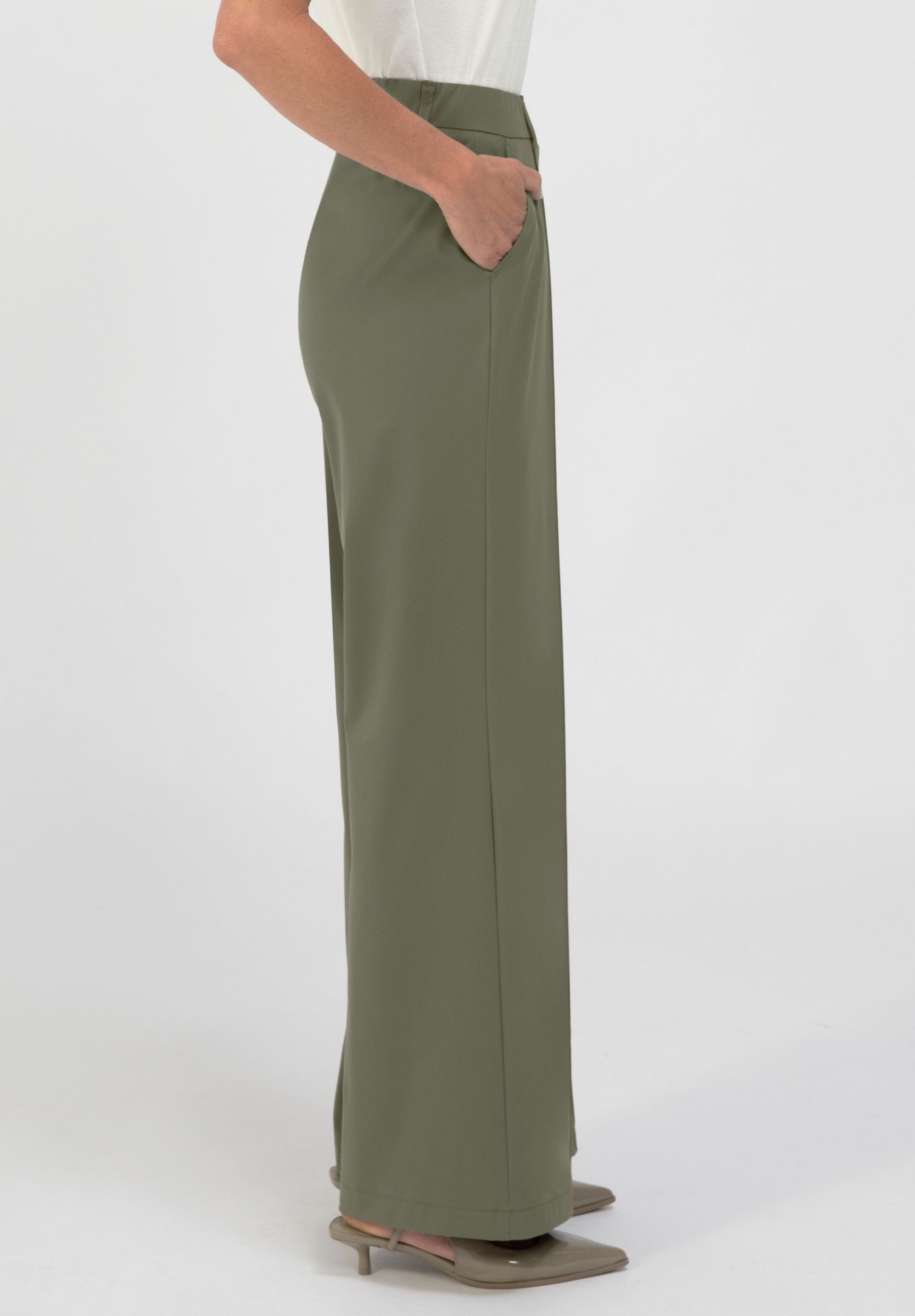 Bianca Parigi Stretch Trousers Olive. 70042 - Image 4