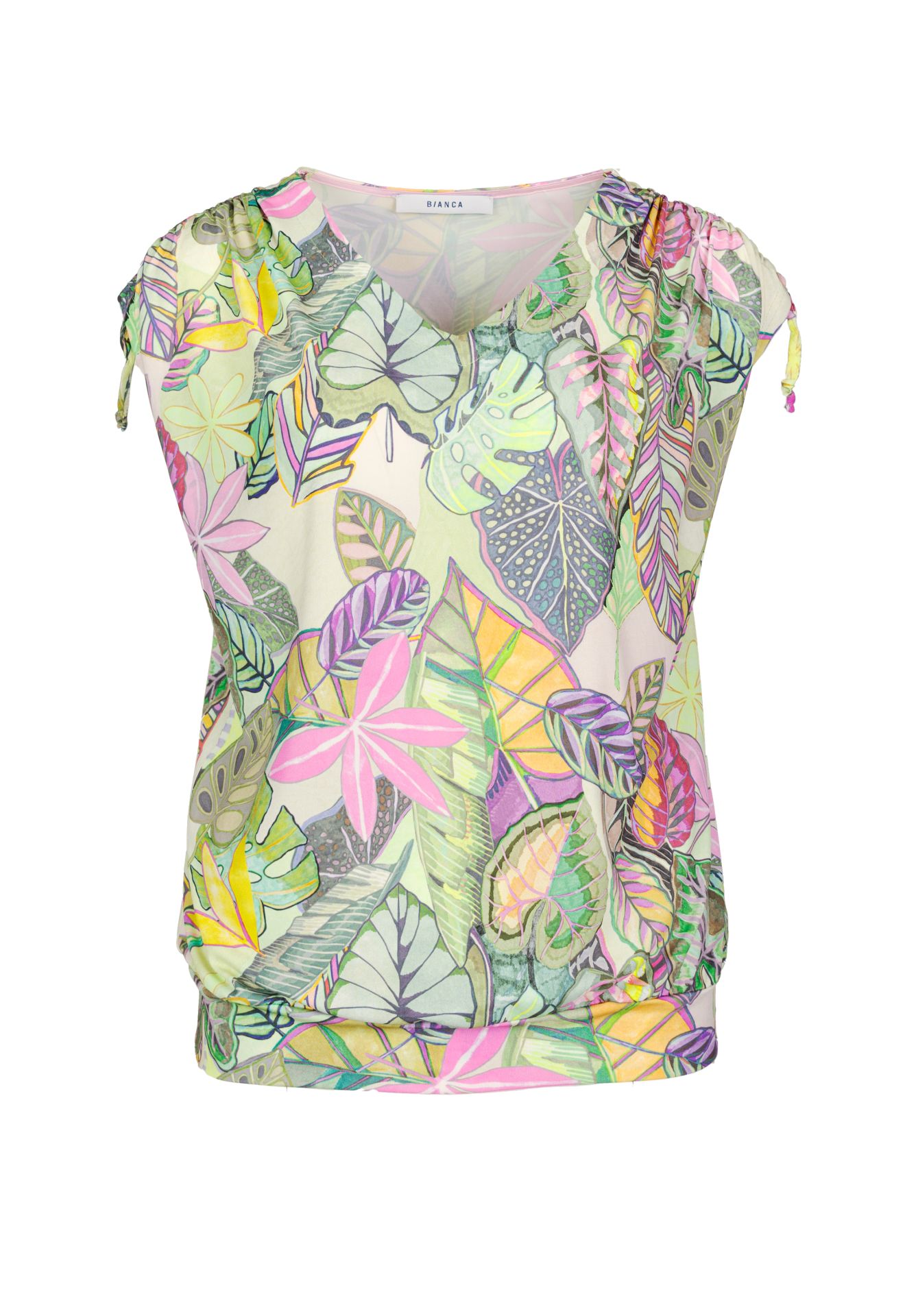 Bianca Julie Print Top Lime. 76032 - Image 4