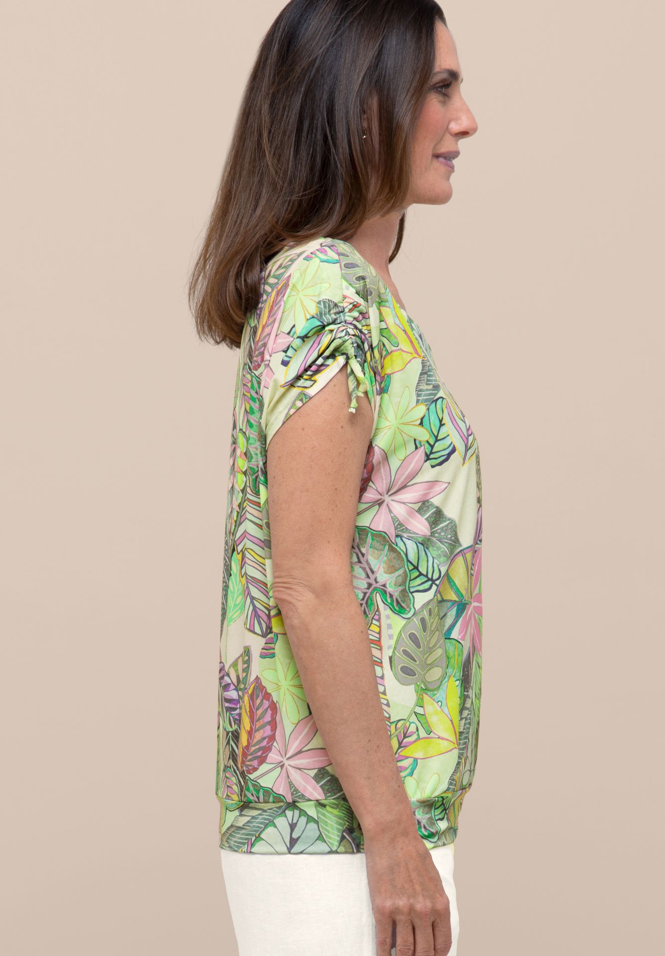 Bianca Julie Print Top Lime. 76032 - Image 3
