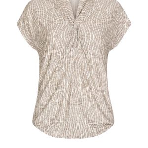 Bianca Julie V/N Print Top Brown.       S76052