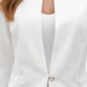 Yew 1 Button Jacket Cream.            1207/Crm