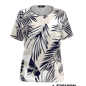 Frank Walder Print Top Taupe.      716413