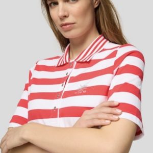 Rabe Stripe Polo Shirt Red.          56-124380