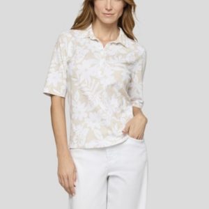 Rabe Print Polo Shirt Sand.     56-125383