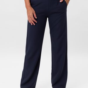 Frank Walder Pull On Stretch Trousers Navy.                   715615/Nvy
