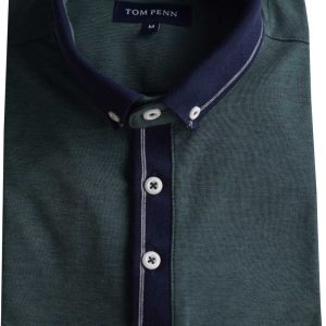Tom Penn Melange Polo Green.            Tpp982