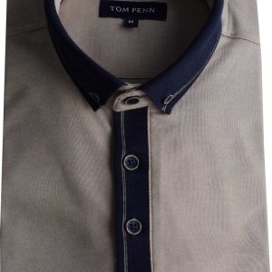 Tom Penn Melange Polo Beige.         Tpp983