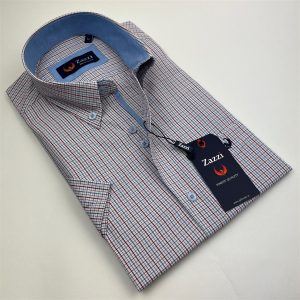 Zazzi Check S/S Shirt Red.         9712/Red