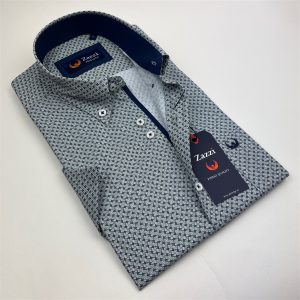 Zazzi Print S/S Shirt Taupe.         9723/Tpe