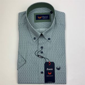 Zazzi Print S/S Shirt Green.               9724/Grn