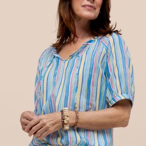 Bianca Rani Slip on Blouse Blue.      75132