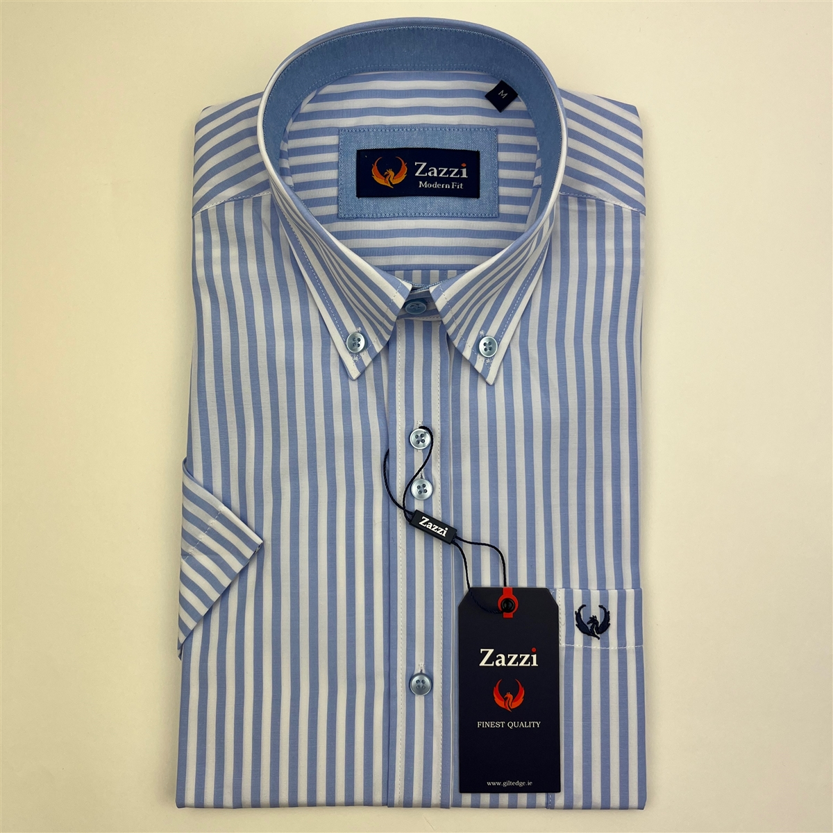 Zazzi S/S Stripe Shirt Blue. 9720/Blu - Image 2