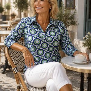 Yew Collar Top Jade.        2531B/Jde