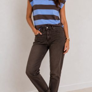 Stripe Top Blue.     2121/Blu
