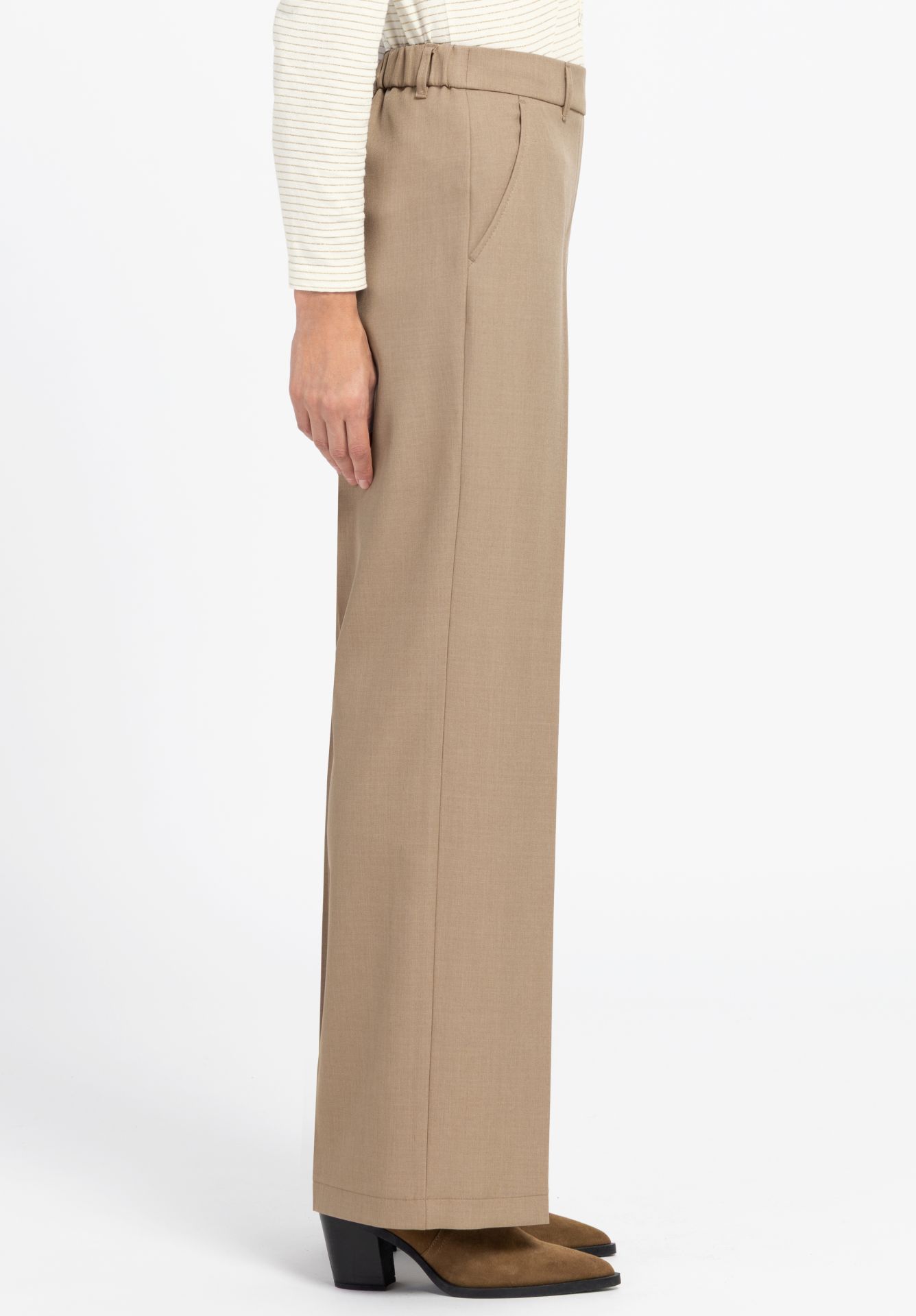 Bianca Parigi Wide Leg Trousers Camel. 80017 - Image 3