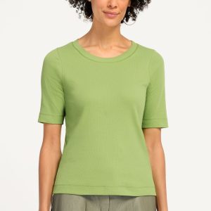 Bianca Dinia S/S Plain Top Lime. 6057