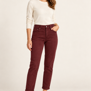 A & L Jessica Mom Jeans Wine.   H6969/Wne