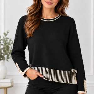 Alison Sheri Alison Sheri Bow Jumper Black.       A48041