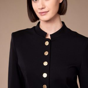 Peruzzi Military Style Jacket Black.         W26512