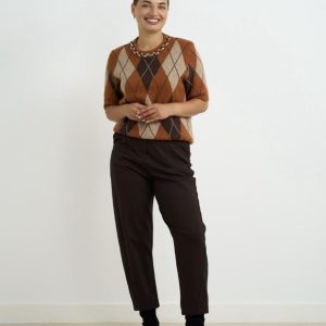 Argylle Diamante Top Tan. Zm190025/Tan